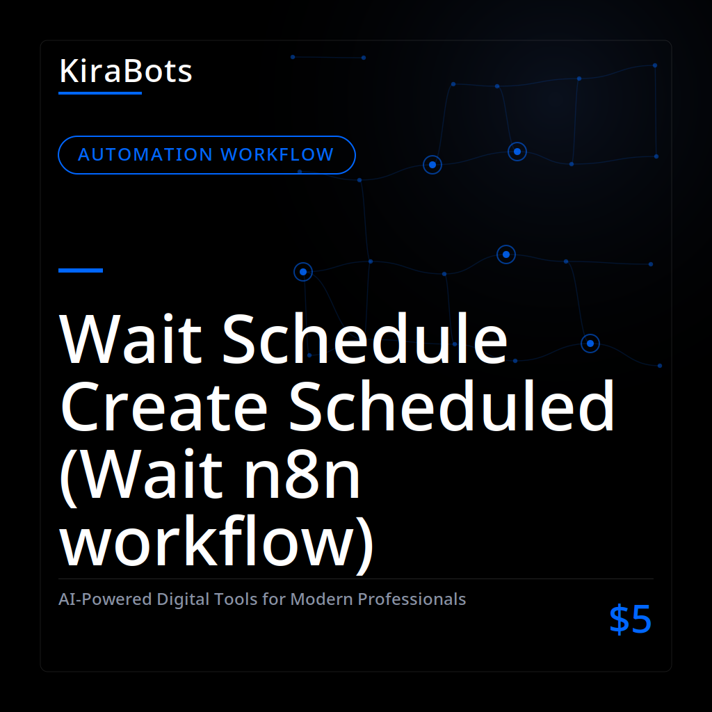 Wait Schedule Create Scheduled (Wait n8n workflow)