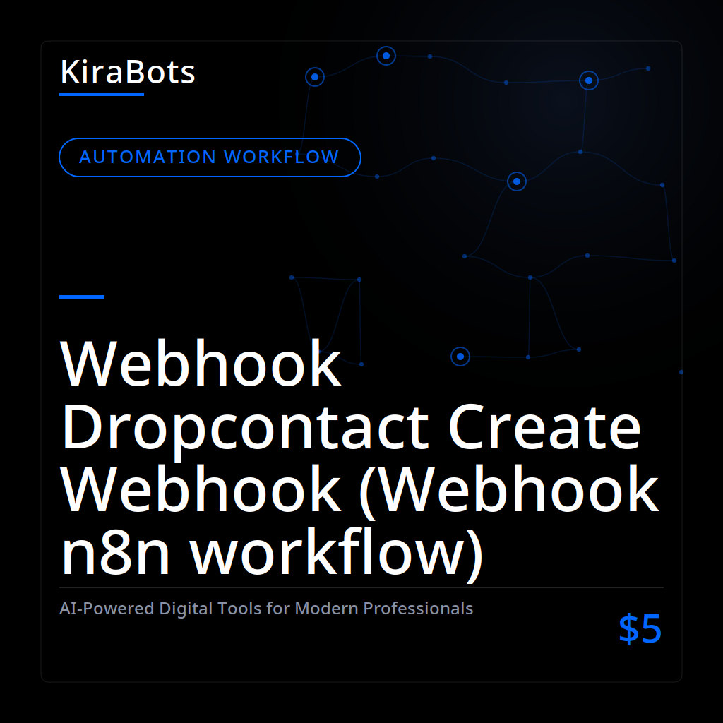 Webhook Dropcontact Create Webhook (Webhook n8n workflow)
