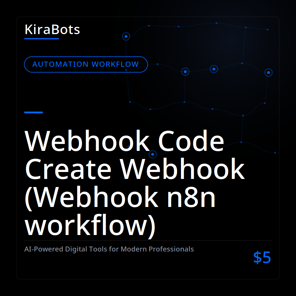 Webhook Code Create Webhook (Webhook n8n workflow)