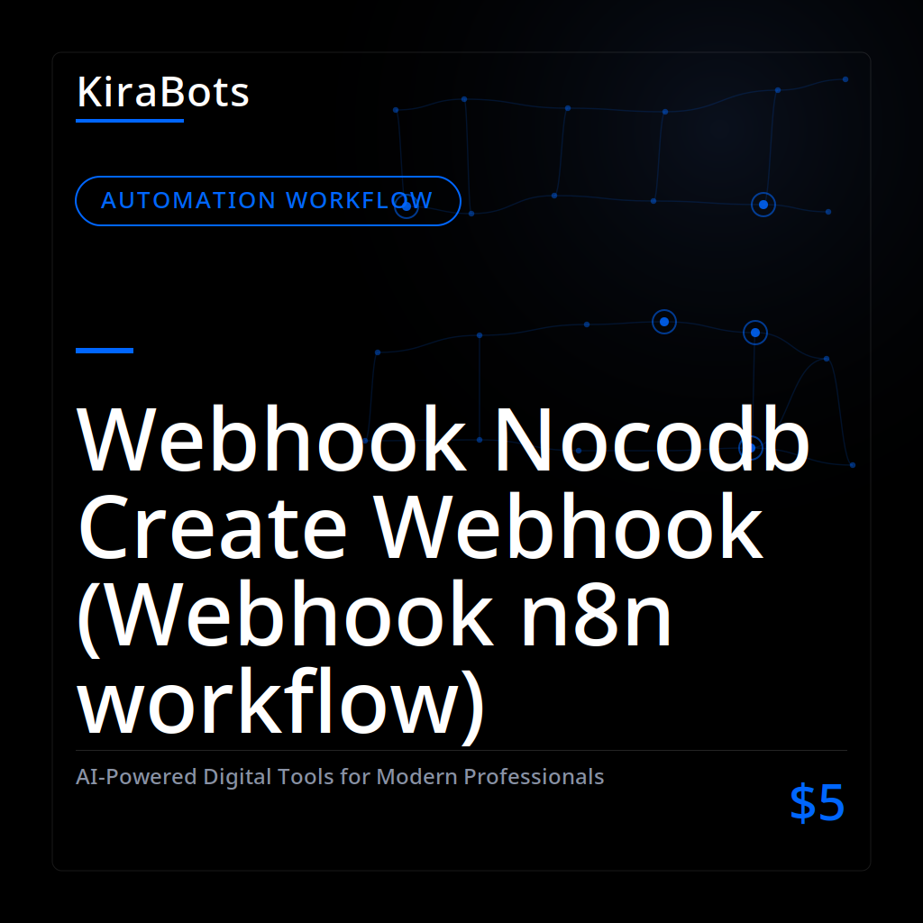 Webhook Nocodb Create Webhook (Webhook n8n workflow)