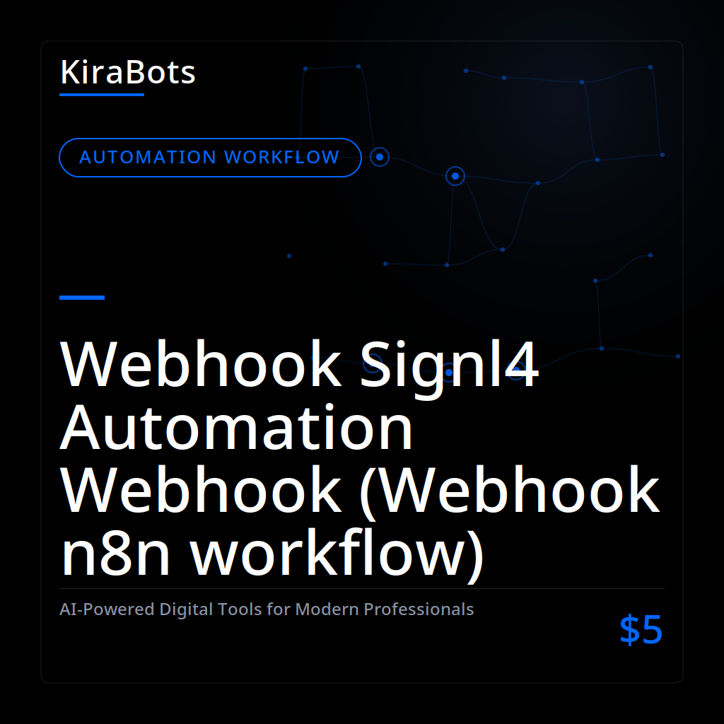 Webhook Signl4 Automation Webhook (Webhook n8n workflow)
