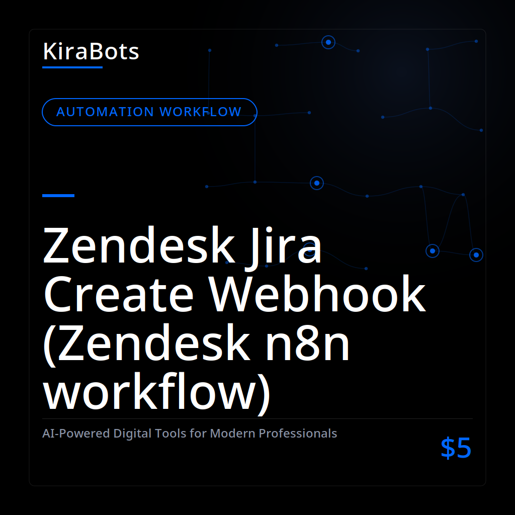 Zendesk Jira Create Webhook (Zendesk n8n workflow)