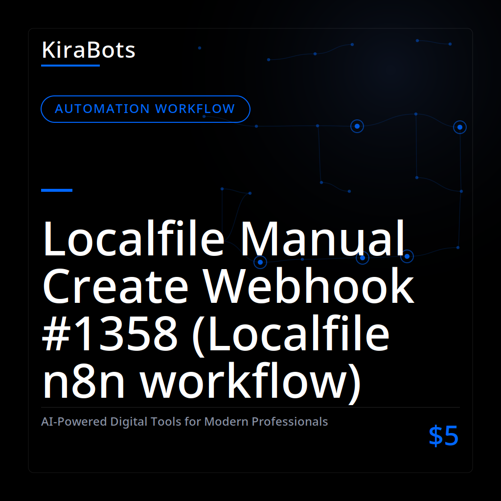 Localfile Manual Create Webhook #1358 (Localfile n8n workflow)