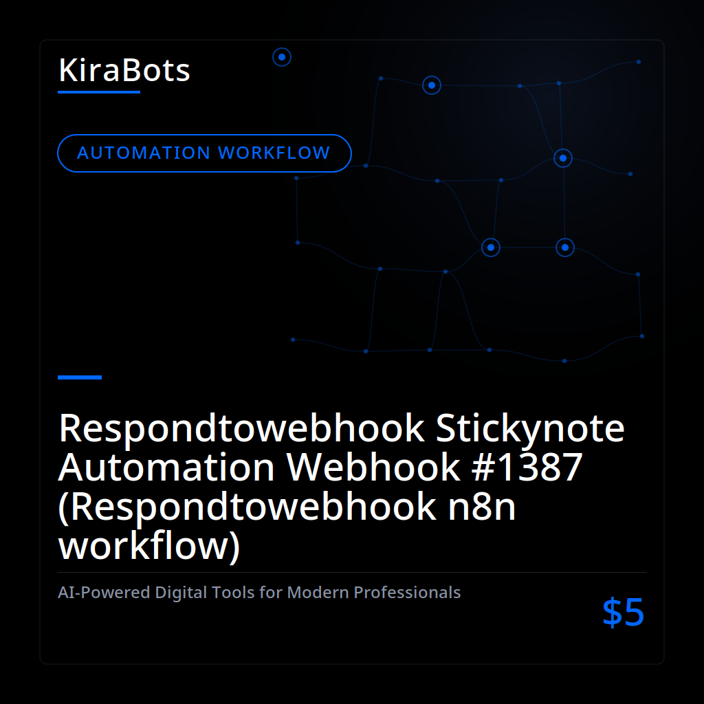 Respondtowebhook Stickynote Automation Webhook #1387 (Respondtowebhook n8n workflow)
