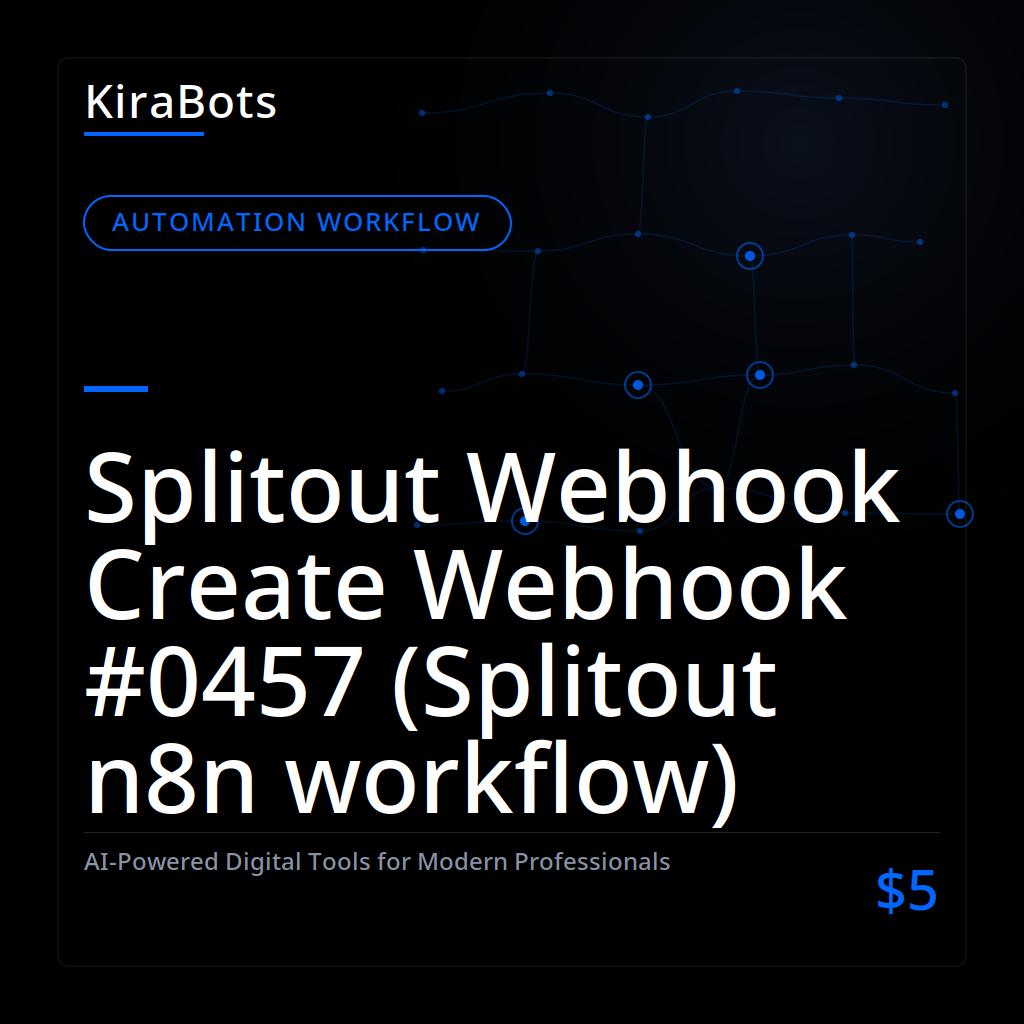 Splitout Webhook Create Webhook #0457 (Splitout n8n workflow)