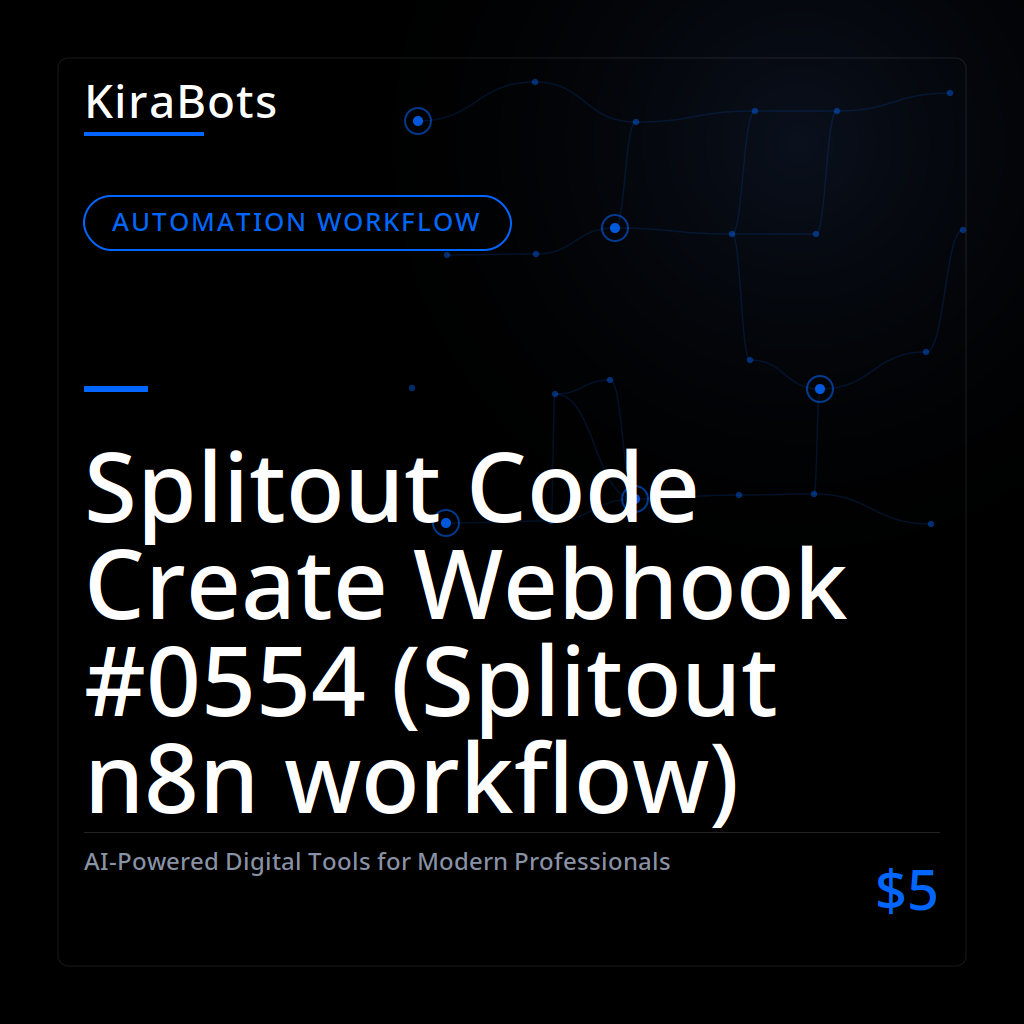 Splitout Code Create Webhook #0554 (Splitout n8n workflow)