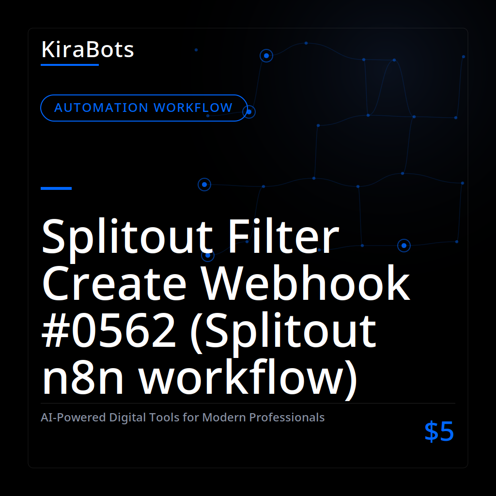 Splitout Filter Create Webhook #0562 (Splitout n8n workflow)