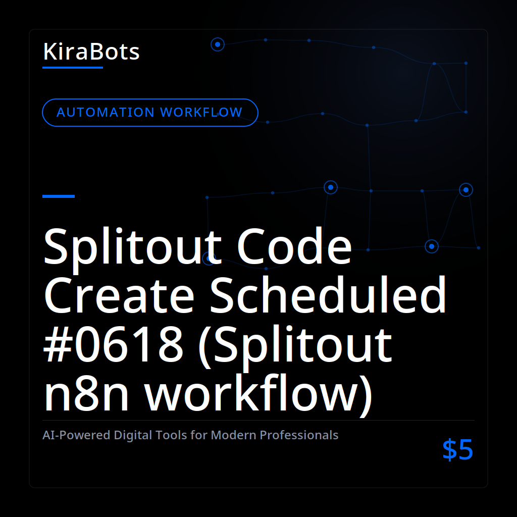 Splitout Code Create Scheduled #0618 (Splitout n8n workflow)