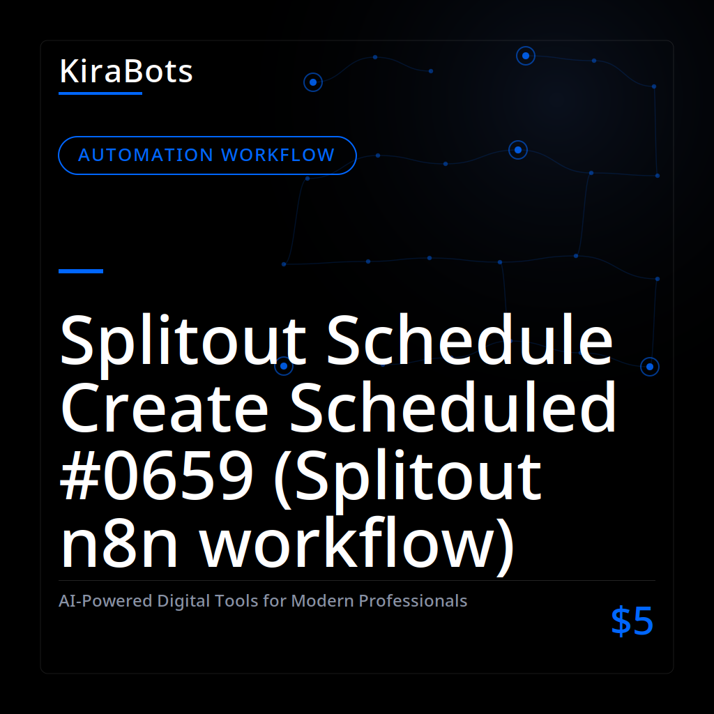 Splitout Schedule Create Scheduled #0659 (Splitout n8n workflow)