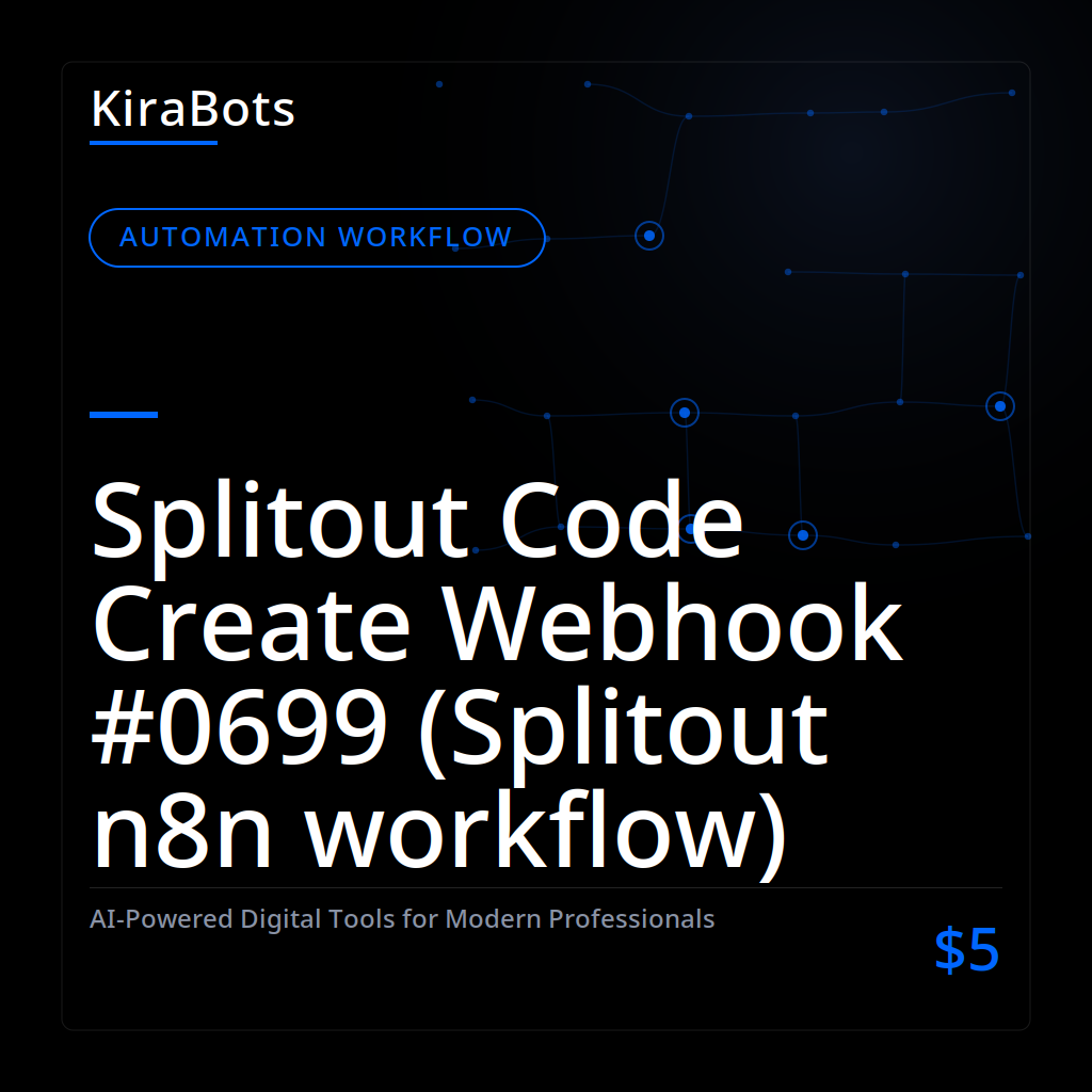 Splitout Code Create Webhook #0699 (Splitout n8n workflow)