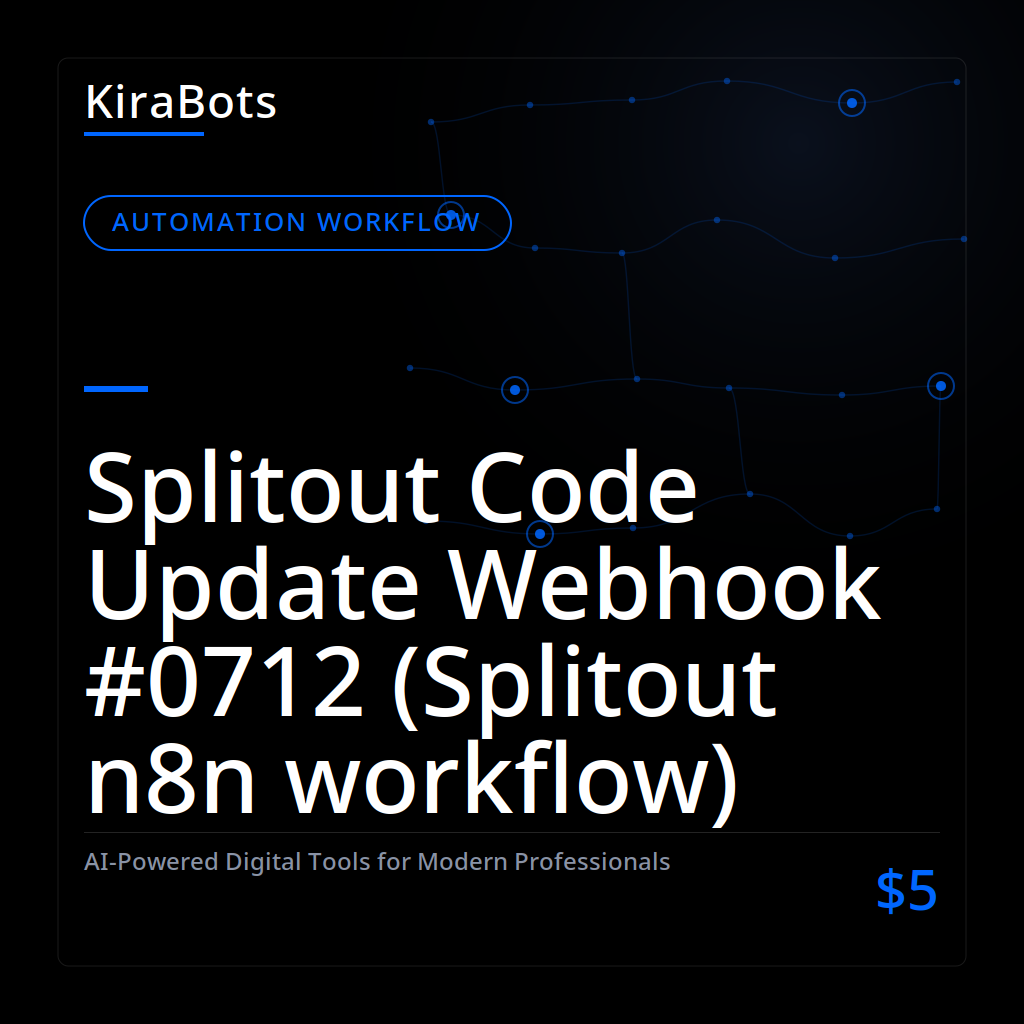 Splitout Code Update Webhook #0712 (Splitout n8n workflow)
