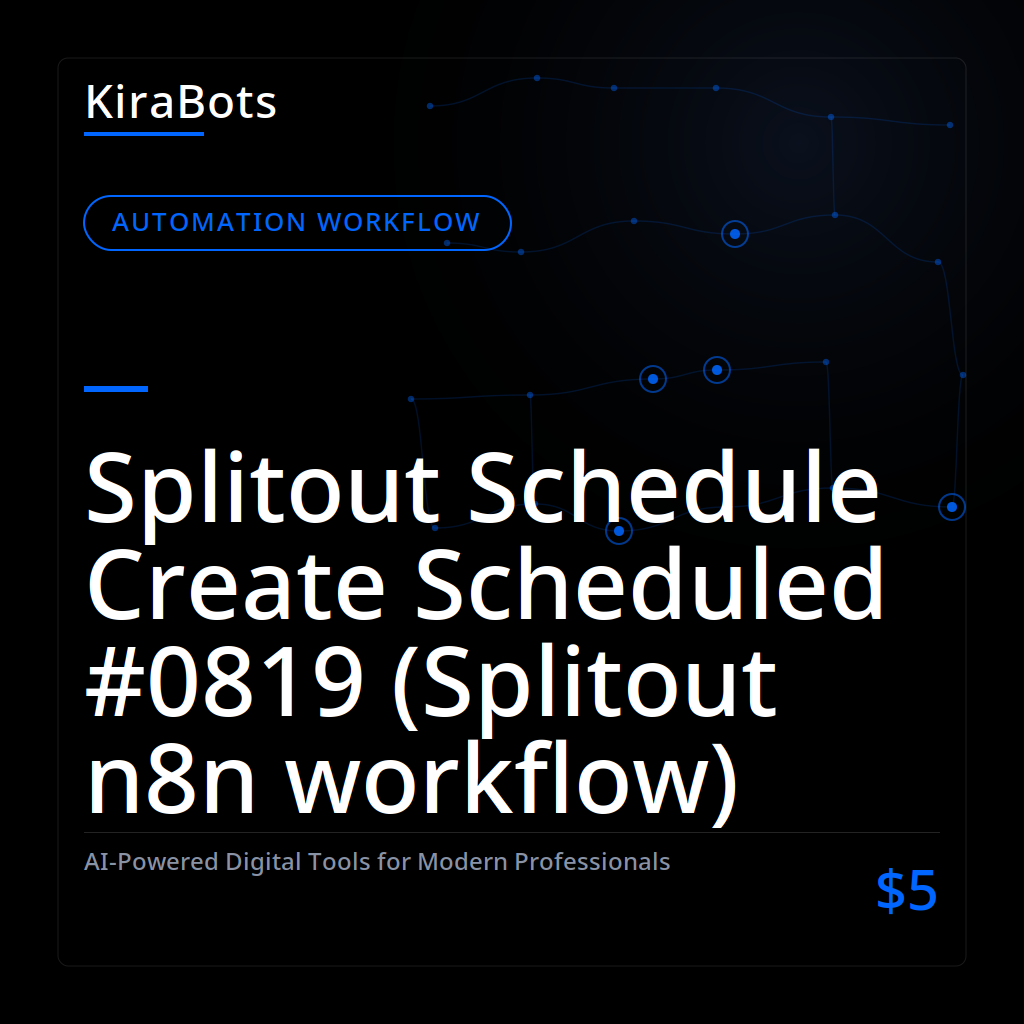 Splitout Schedule Create Scheduled #0819 (Splitout n8n workflow)