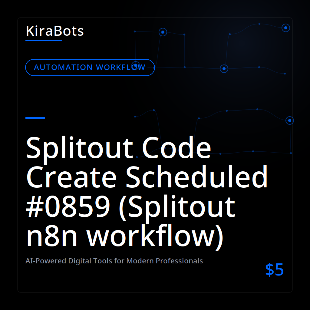 Splitout Code Create Scheduled #0859 (Splitout n8n workflow)