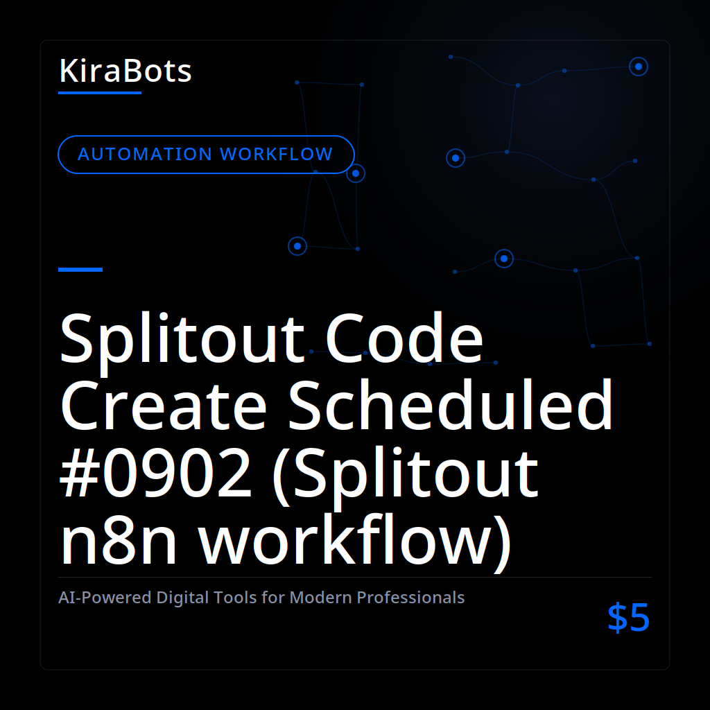 Splitout Code Create Scheduled #0902 (Splitout n8n workflow)