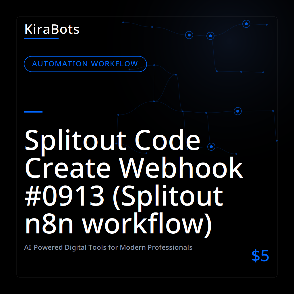 Splitout Code Create Webhook #0913 (Splitout n8n workflow)
