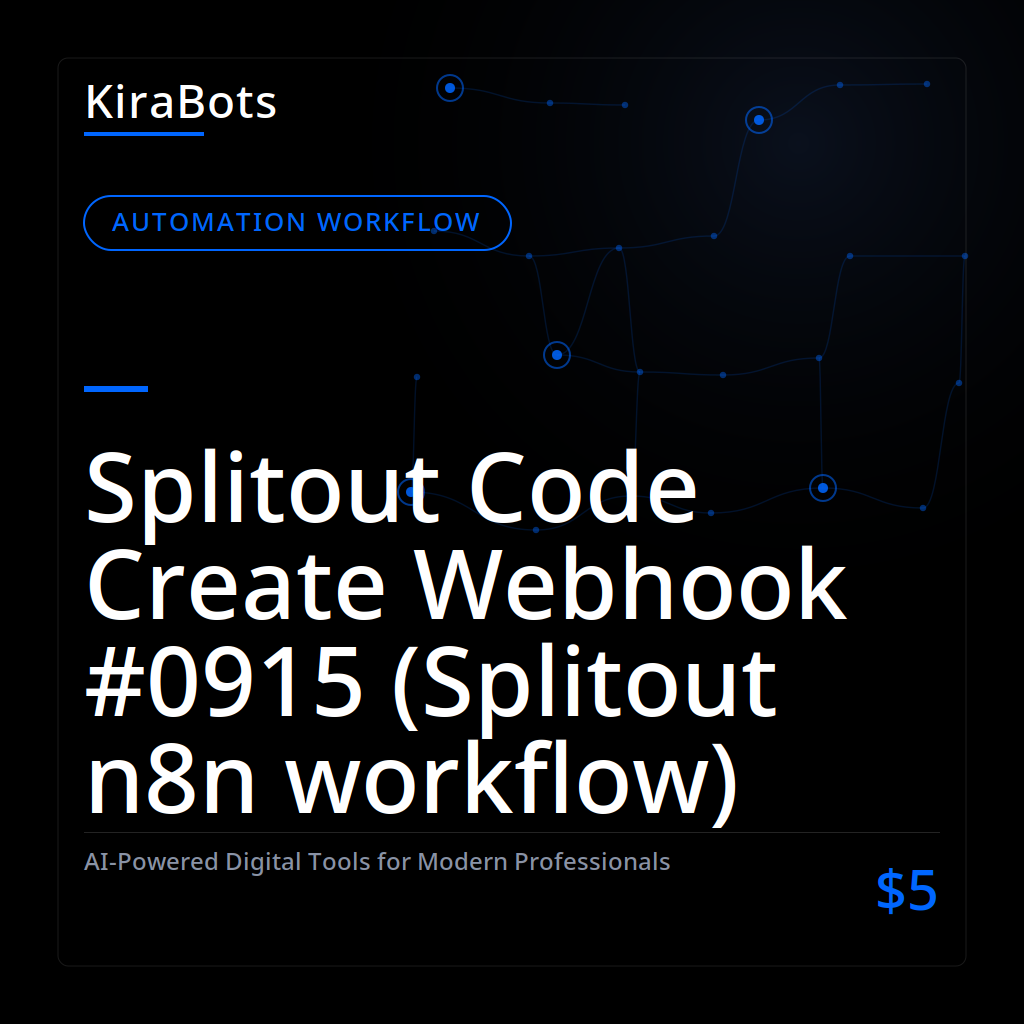 Splitout Code Create Webhook #0915 (Splitout n8n workflow)