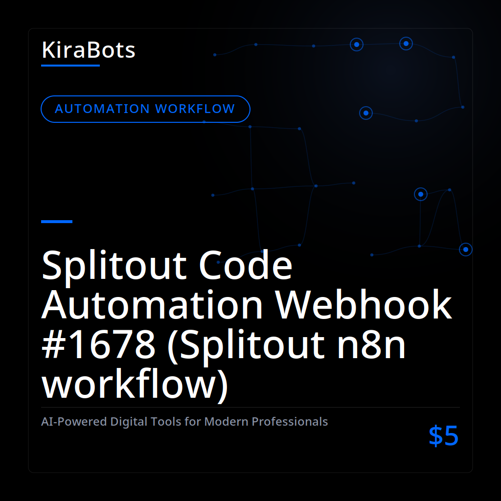 Splitout Code Automation Webhook #1678 (Splitout n8n workflow)