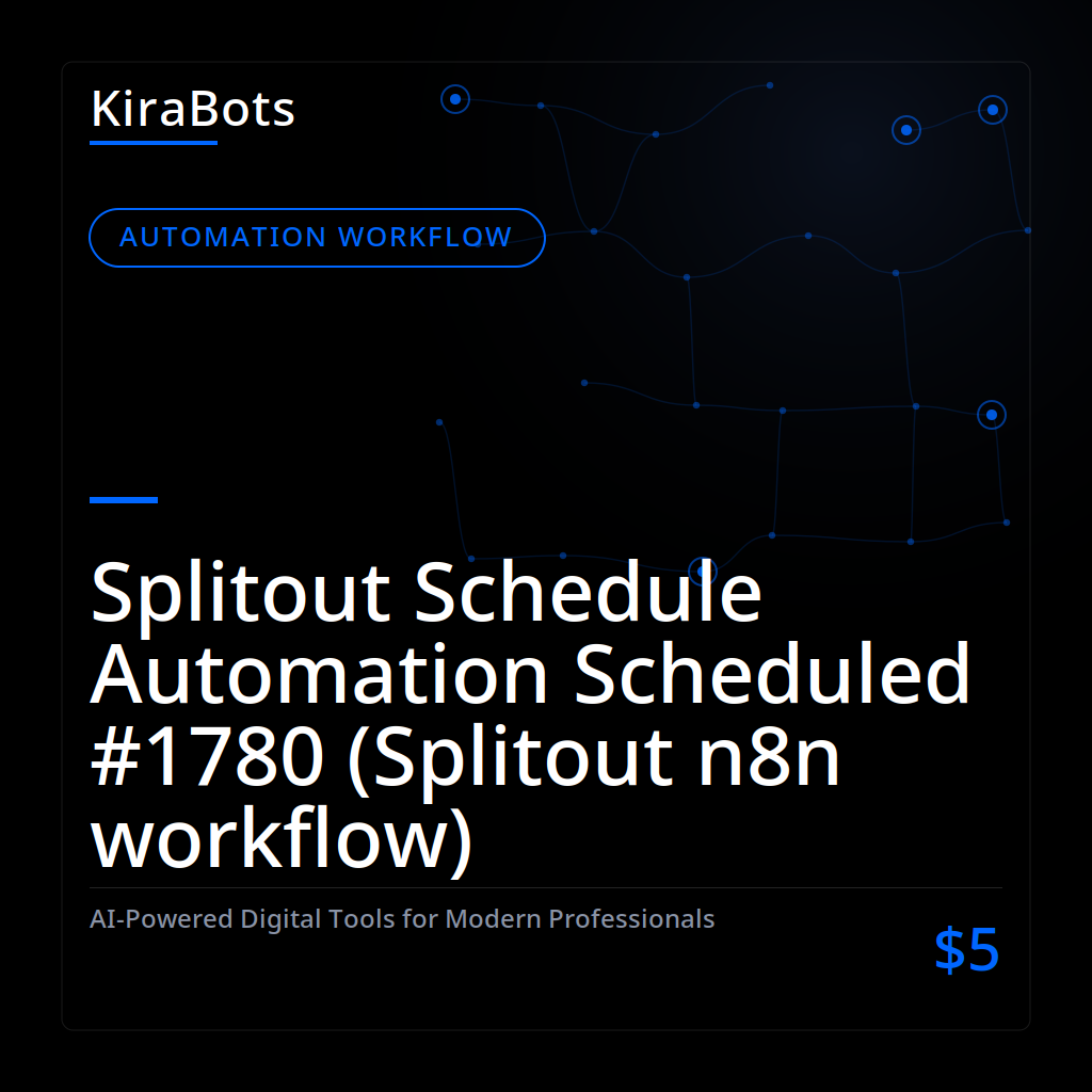 Splitout Schedule Automation Scheduled #1780 (Splitout n8n workflow)