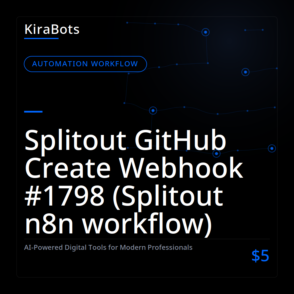 Splitout GitHub Create Webhook #1798 (Splitout n8n workflow)
