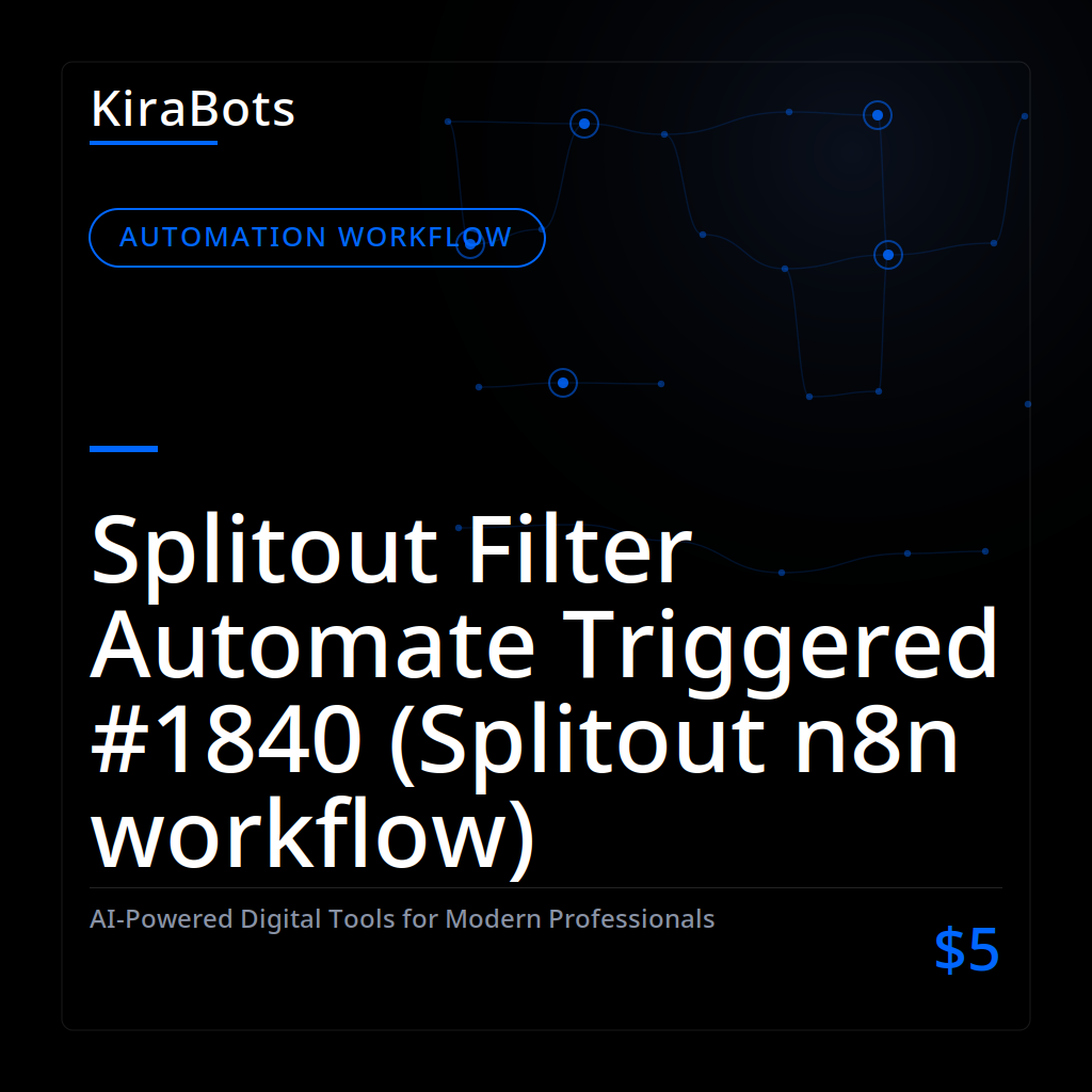Splitout Filter Automate Triggered #1840 (Splitout n8n workflow)