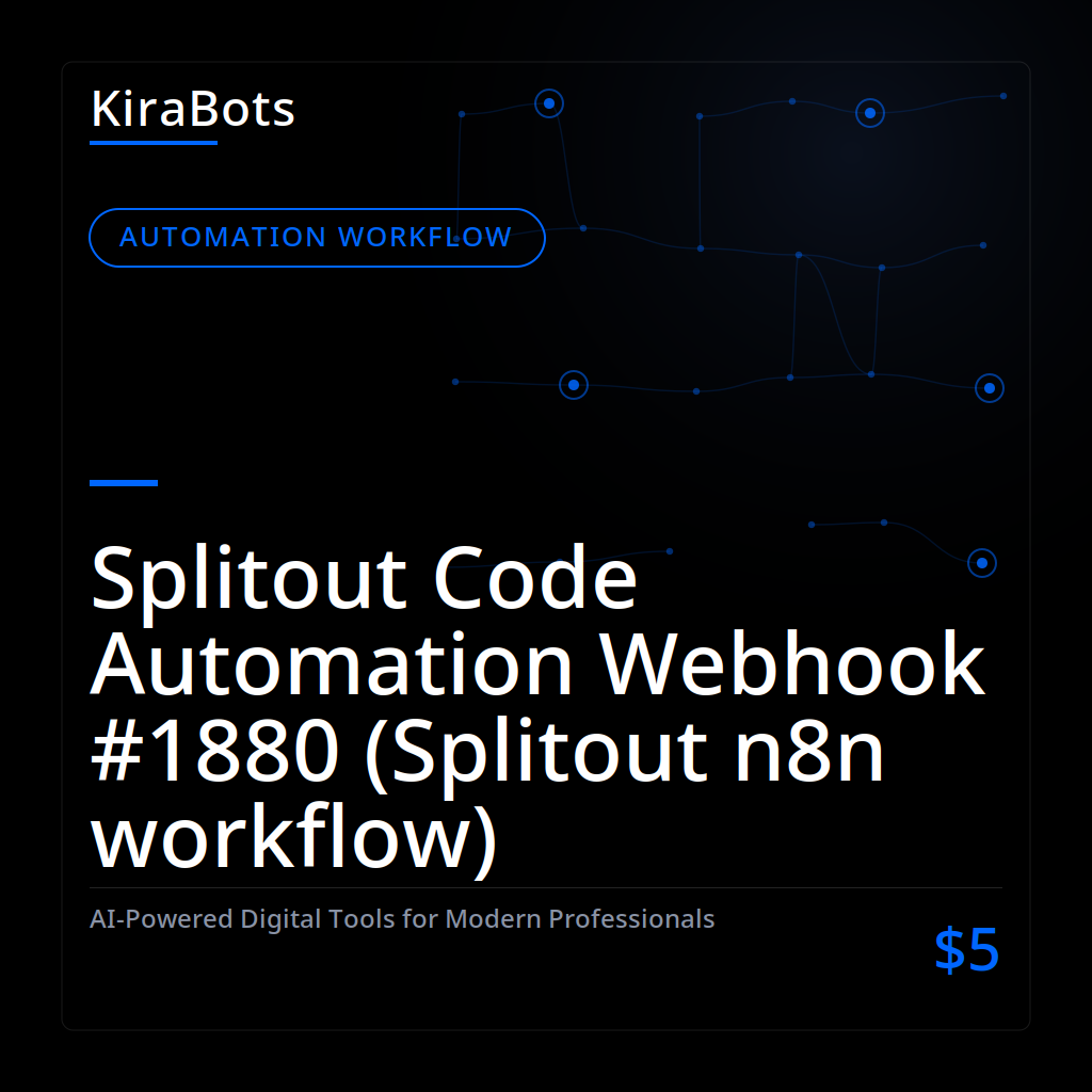 Splitout Code Automation Webhook #1880 (Splitout n8n workflow)