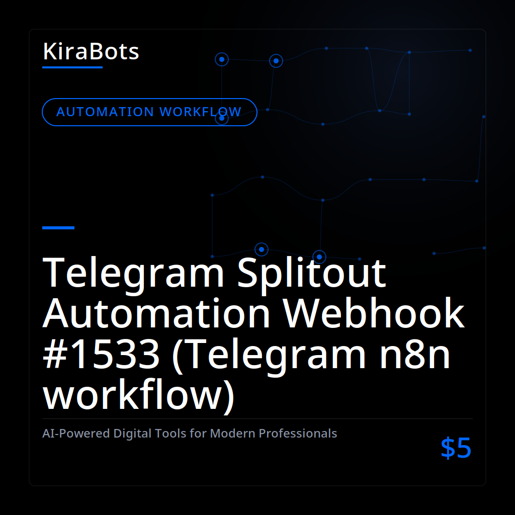 Telegram Splitout Automation Webhook #1533 (Telegram n8n workflow)