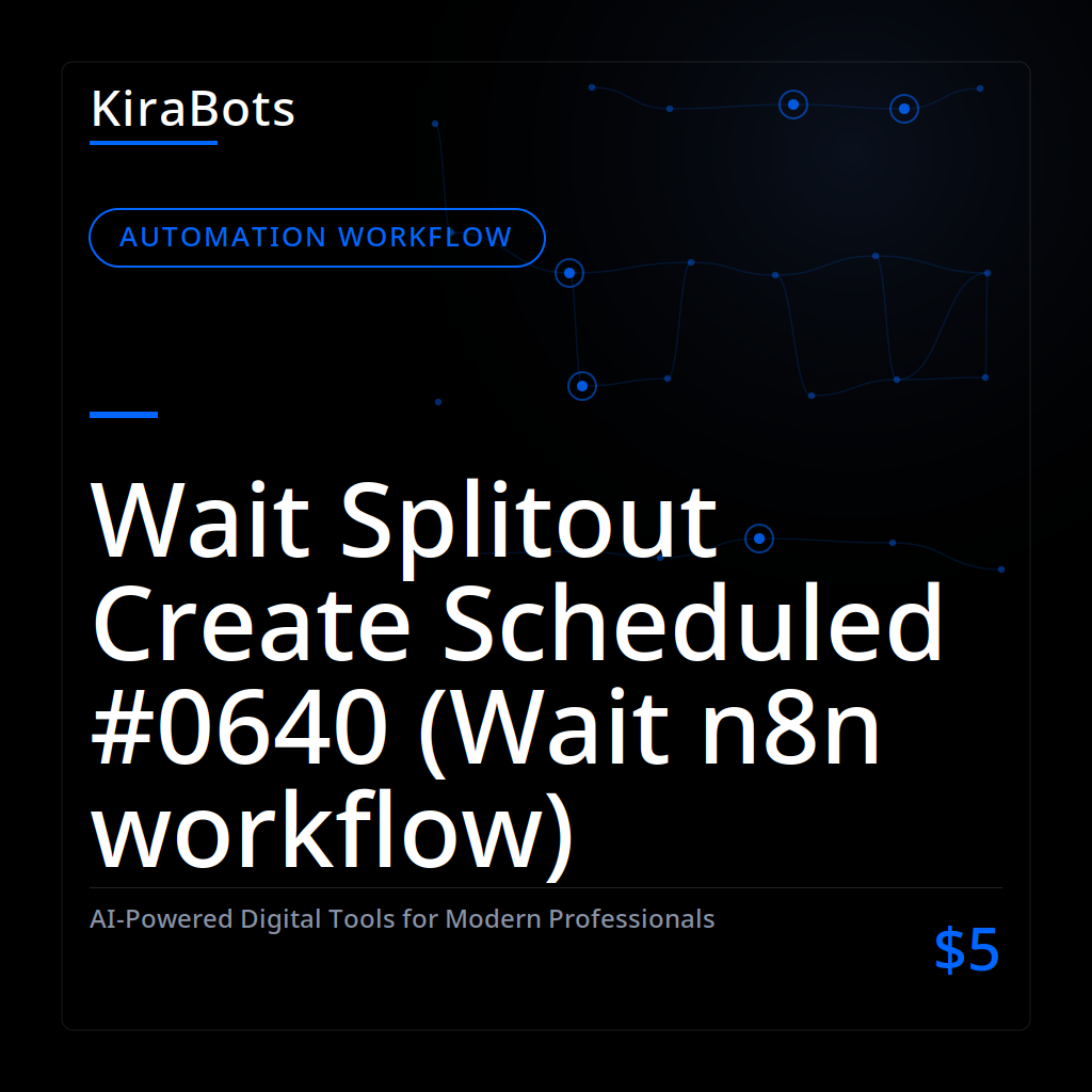 Wait Splitout Create Scheduled #0640 (Wait n8n workflow)