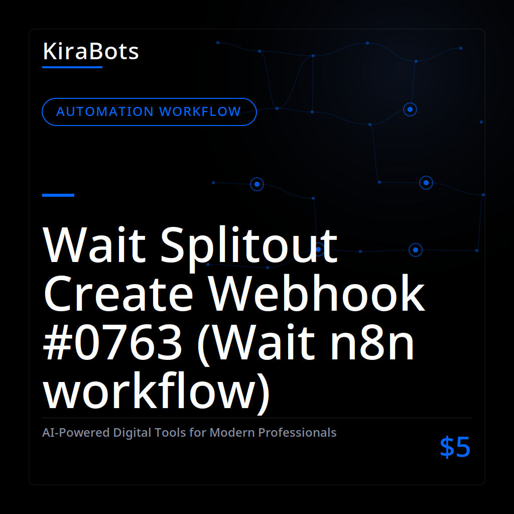 Wait Splitout Create Webhook #0763 (Wait n8n workflow)