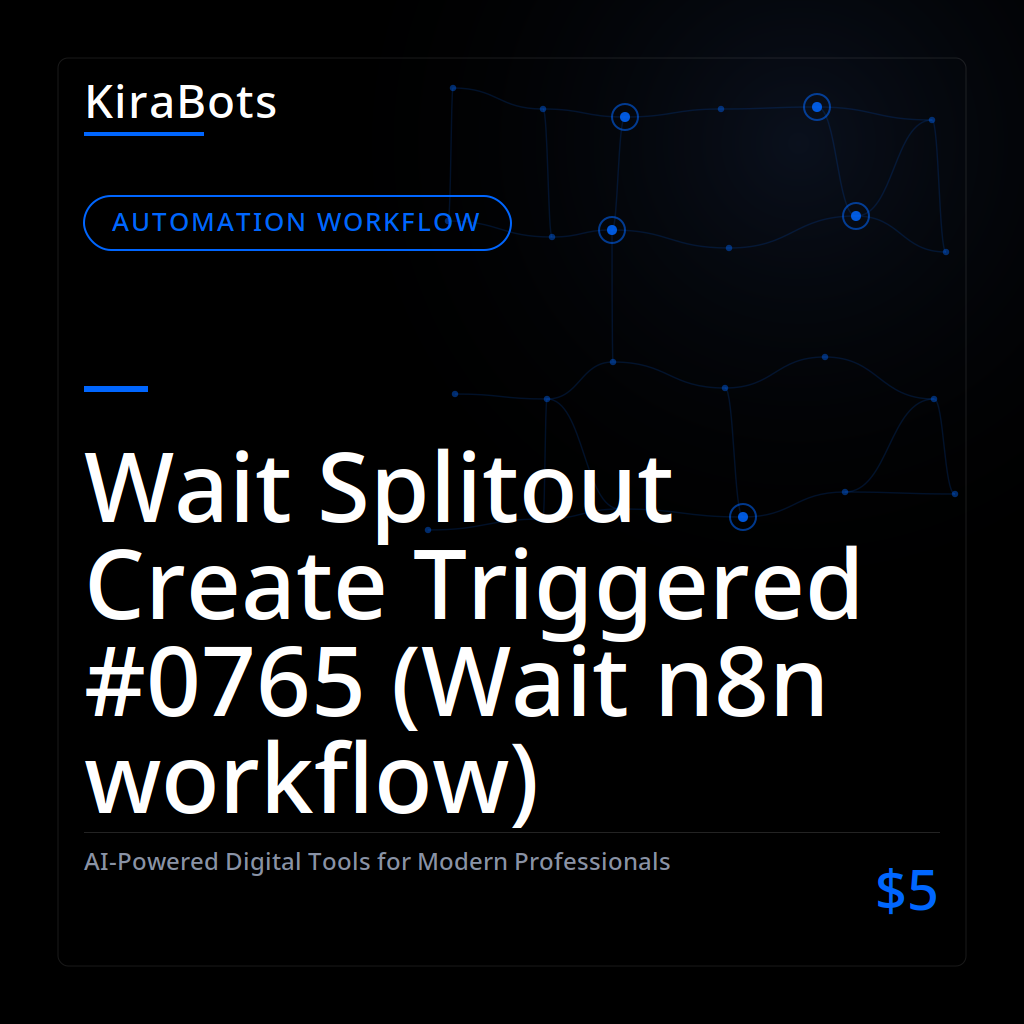 Wait Splitout Create Triggered #0765 (Wait n8n workflow)