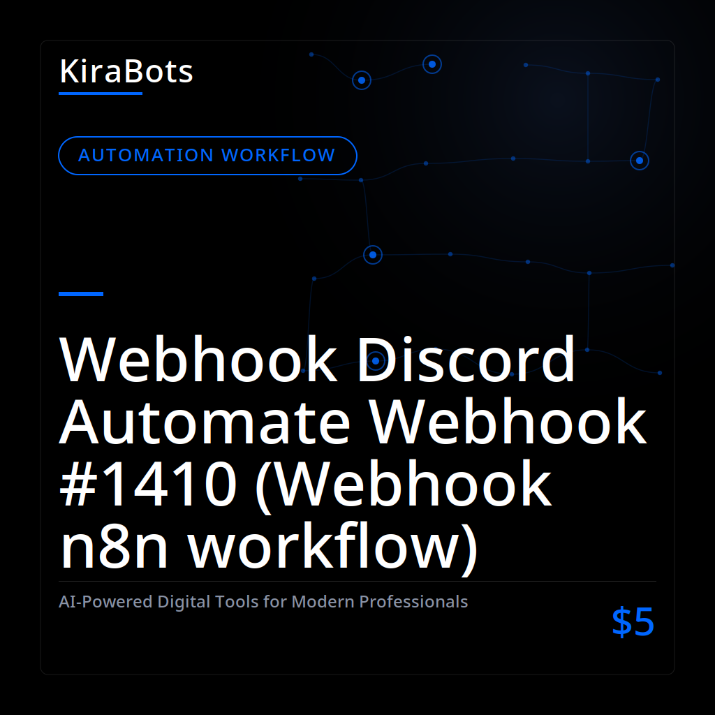 Webhook Discord Automate Webhook #1410 (Webhook n8n workflow)