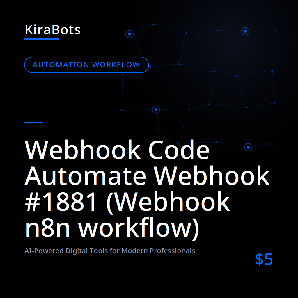 Webhook Code Automate Webhook #1881 (Webhook n8n workflow)