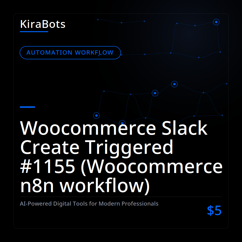 Woocommerce Slack Create Triggered #1155 (Woocommerce n8n workflow)