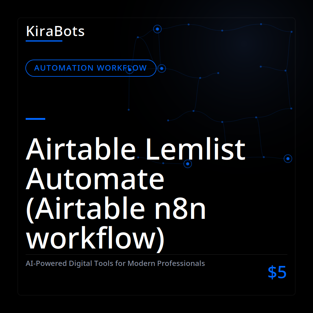 Airtable Lemlist Automate (Airtable n8n workflow)
