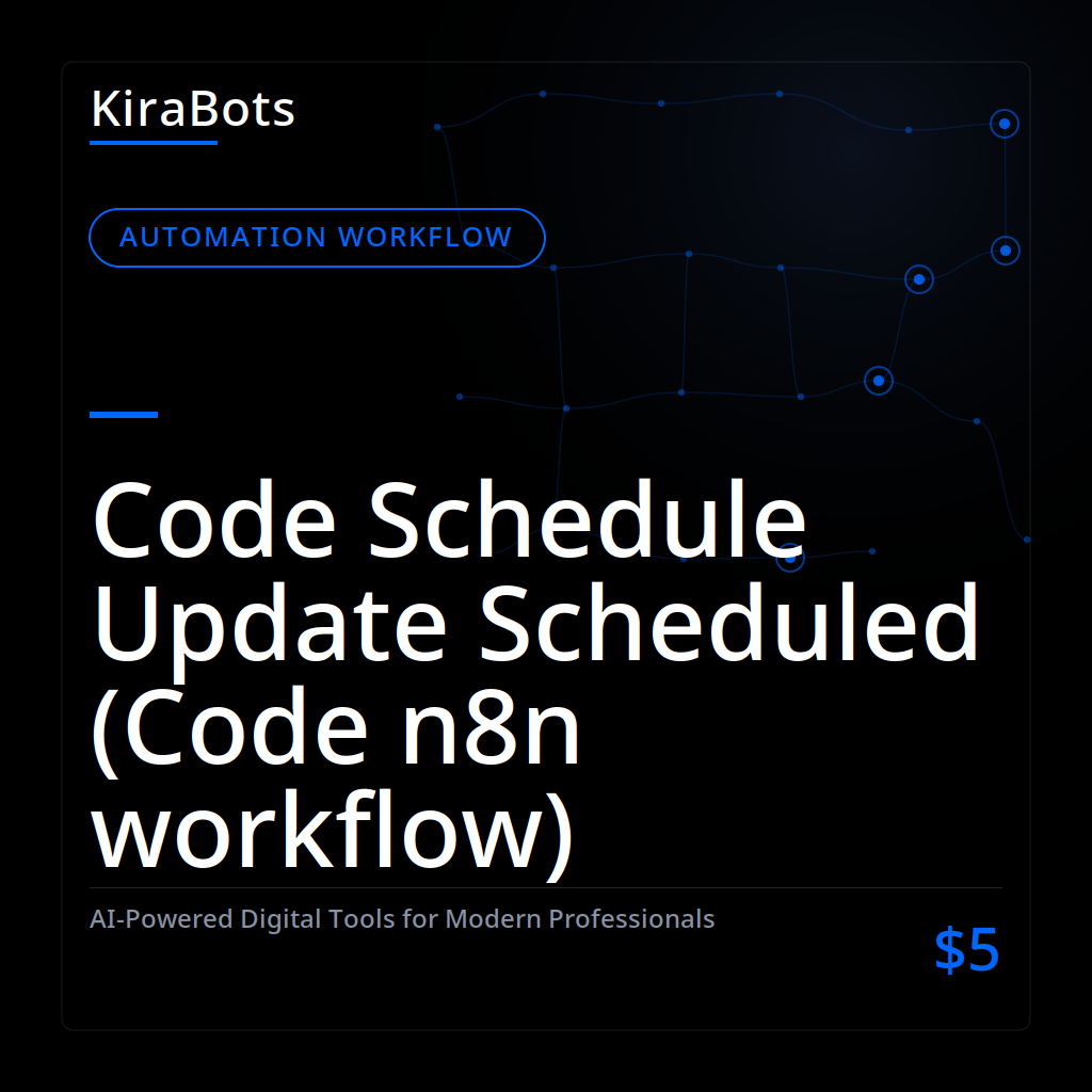 Code Schedule Update Scheduled (Code n8n workflow)