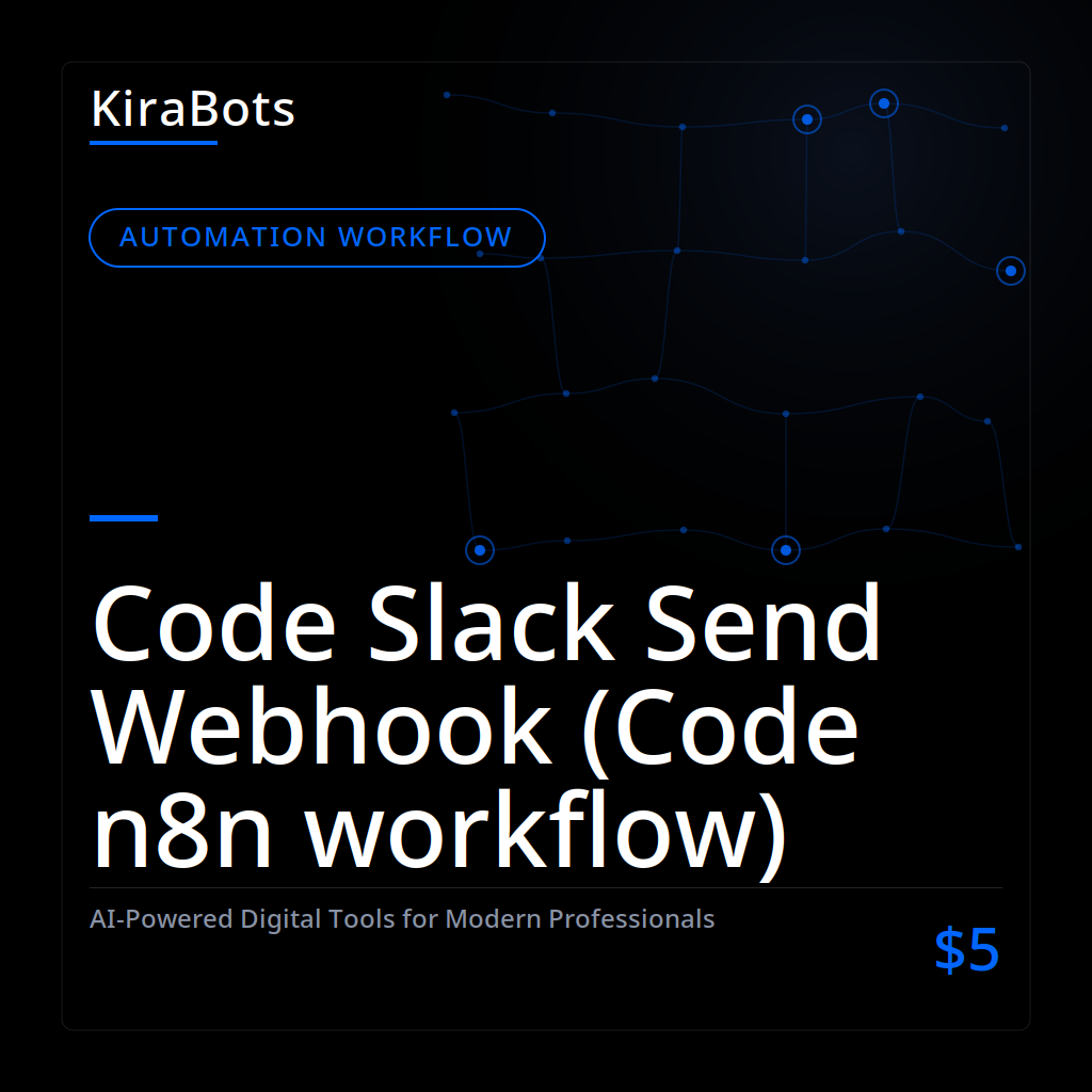 Code Slack Send Webhook (Code n8n workflow)