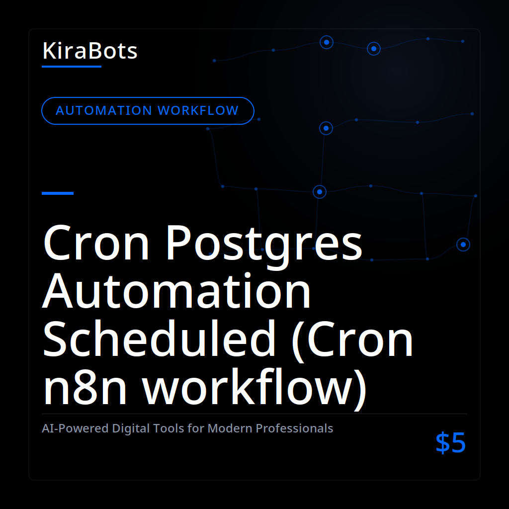 Cron Postgres Automation Scheduled (Cron n8n workflow)