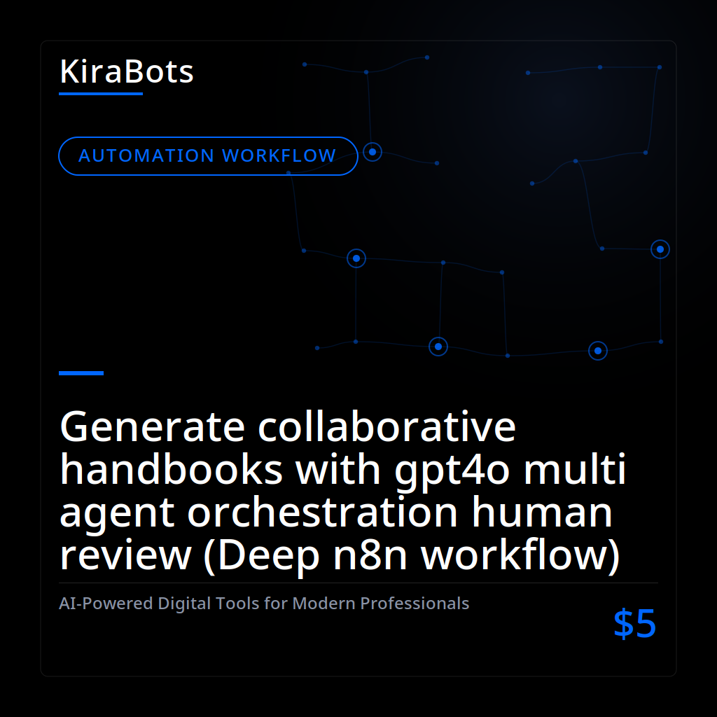 Generate collaborative handbooks with gpt4o multi agent orchestration human review (Deep n8n workflow)