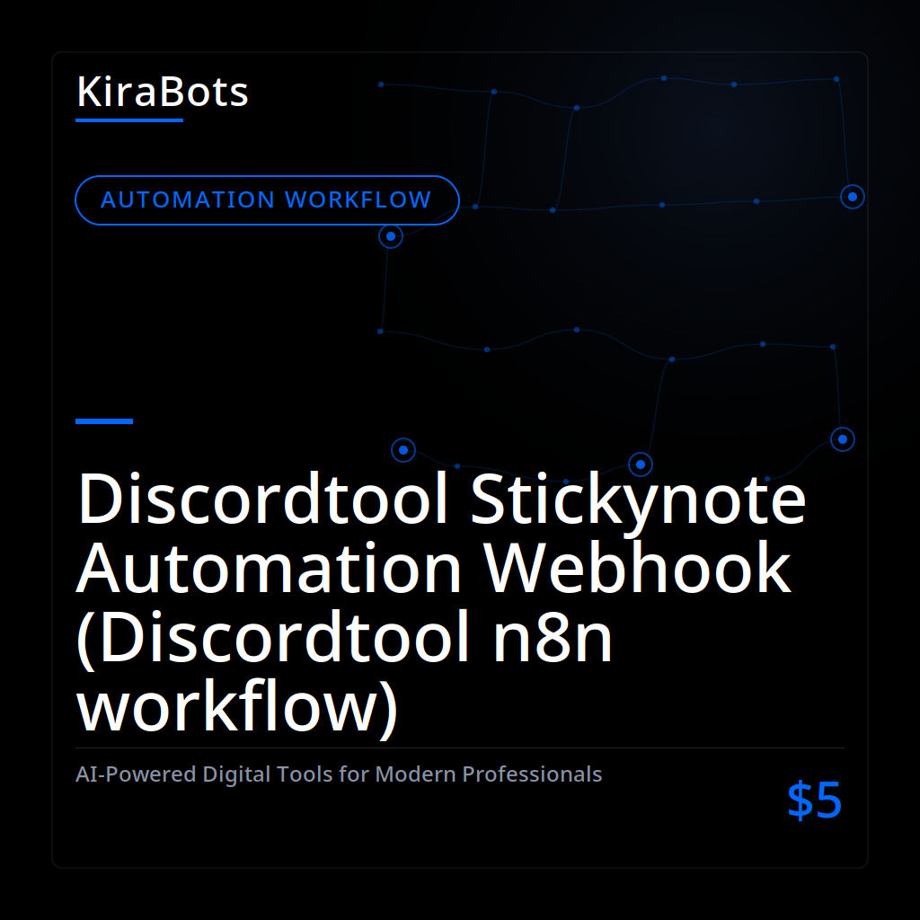Discordtool Stickynote Automation Webhook (Discordtool n8n workflow)