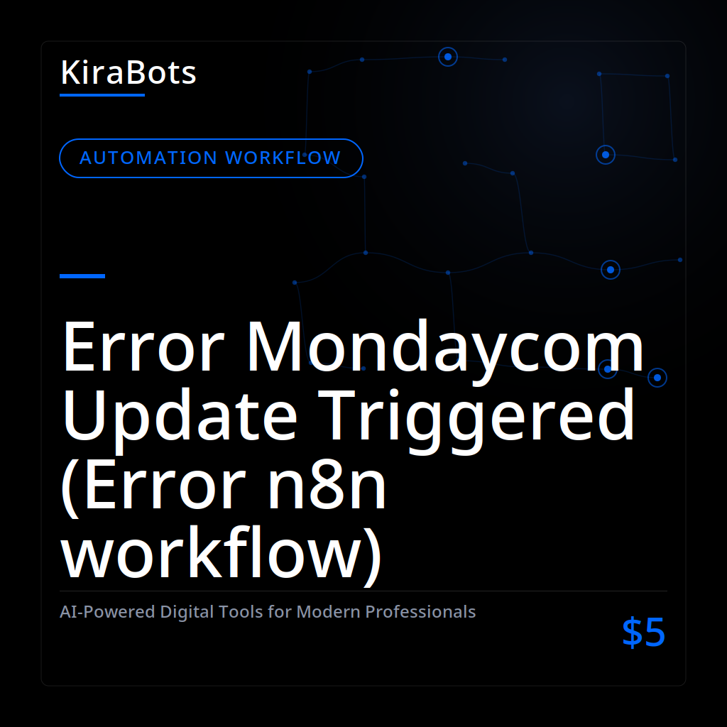 Error Mondaycom Update Triggered (Error n8n workflow)