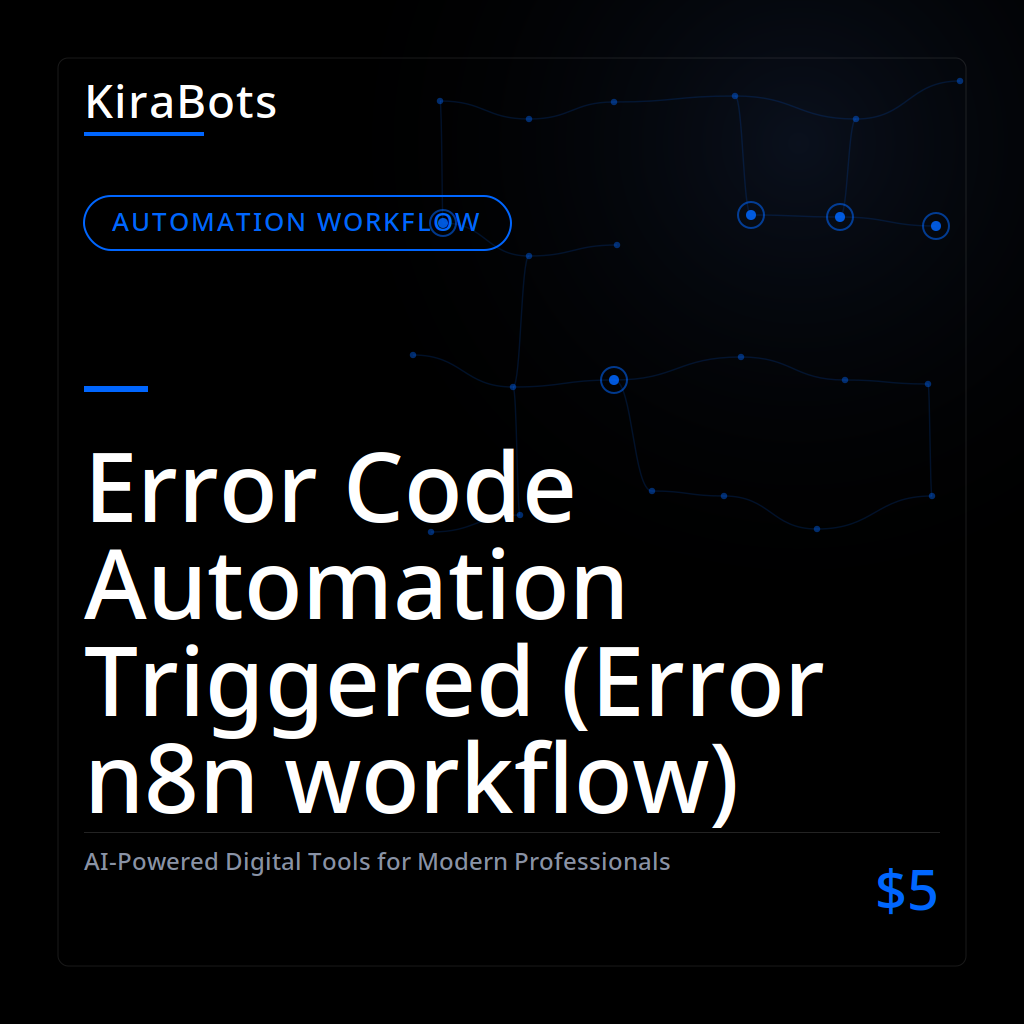 Error Code Automation Triggered (Error n8n workflow)