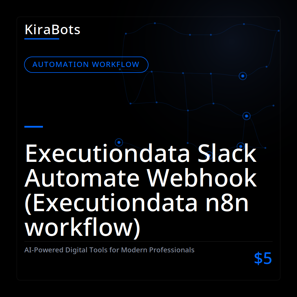 Executiondata Slack Automate Webhook (Executiondata n8n workflow)