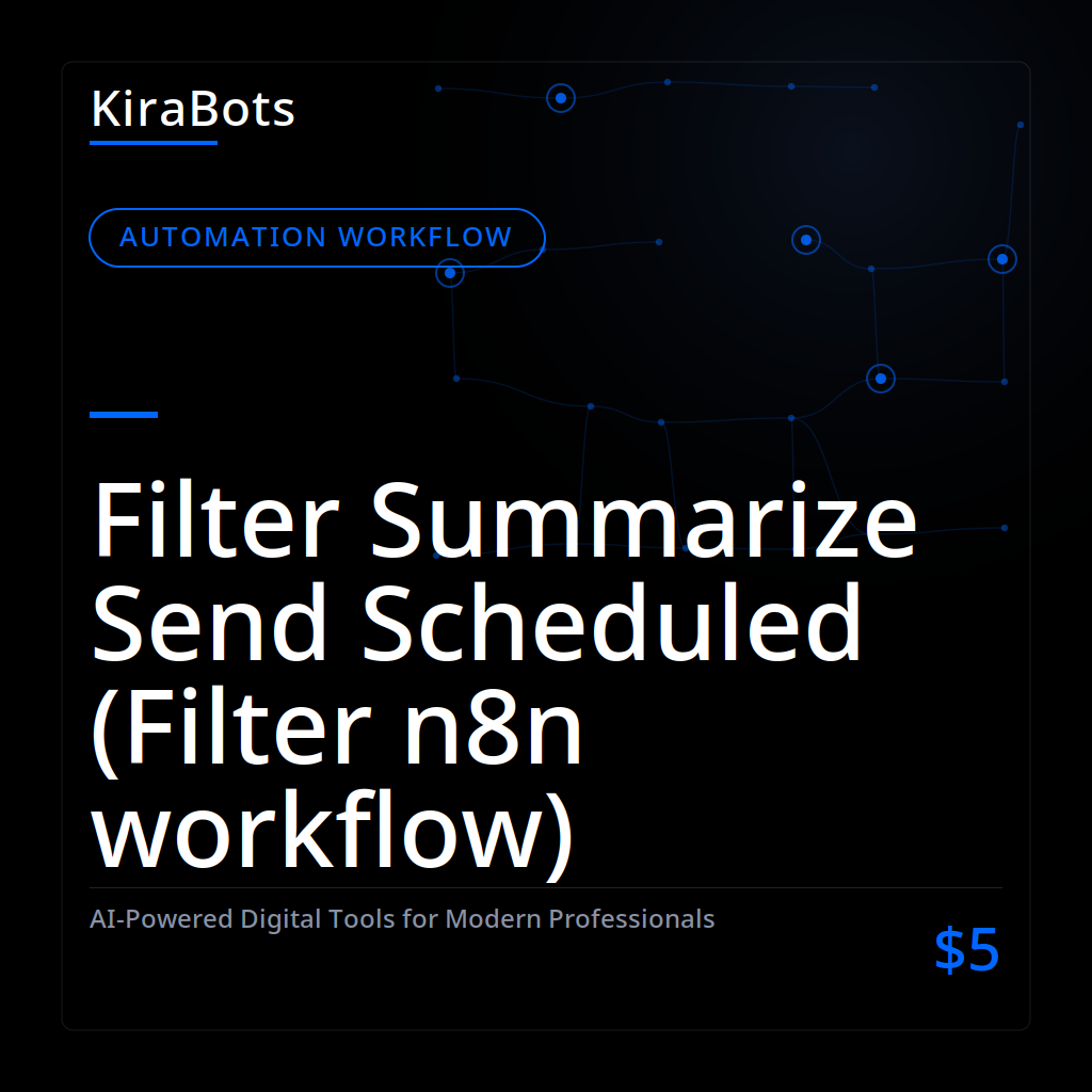 Filter Summarize Send Scheduled (Filter n8n workflow)