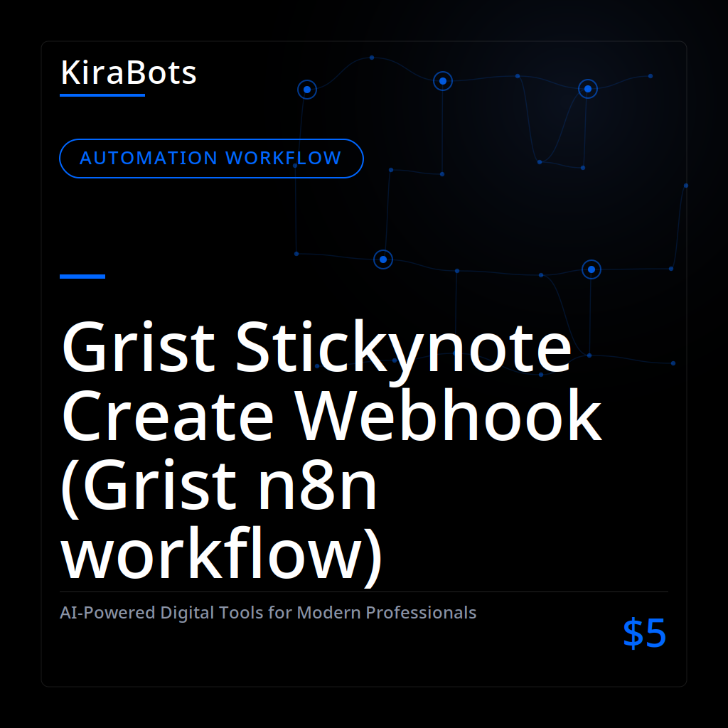 Grist Stickynote Create Webhook (Grist n8n workflow)