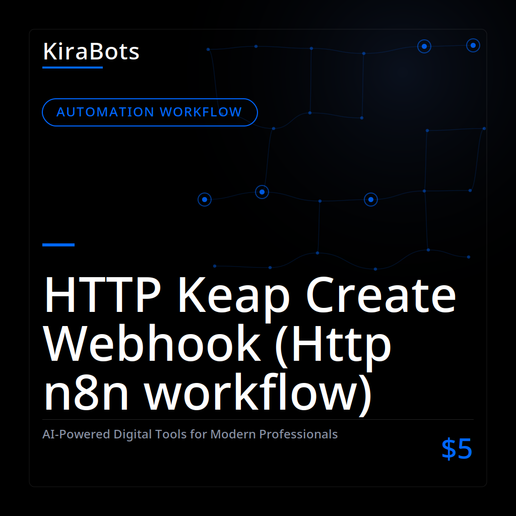 HTTP Keap Create Webhook (Http n8n workflow)