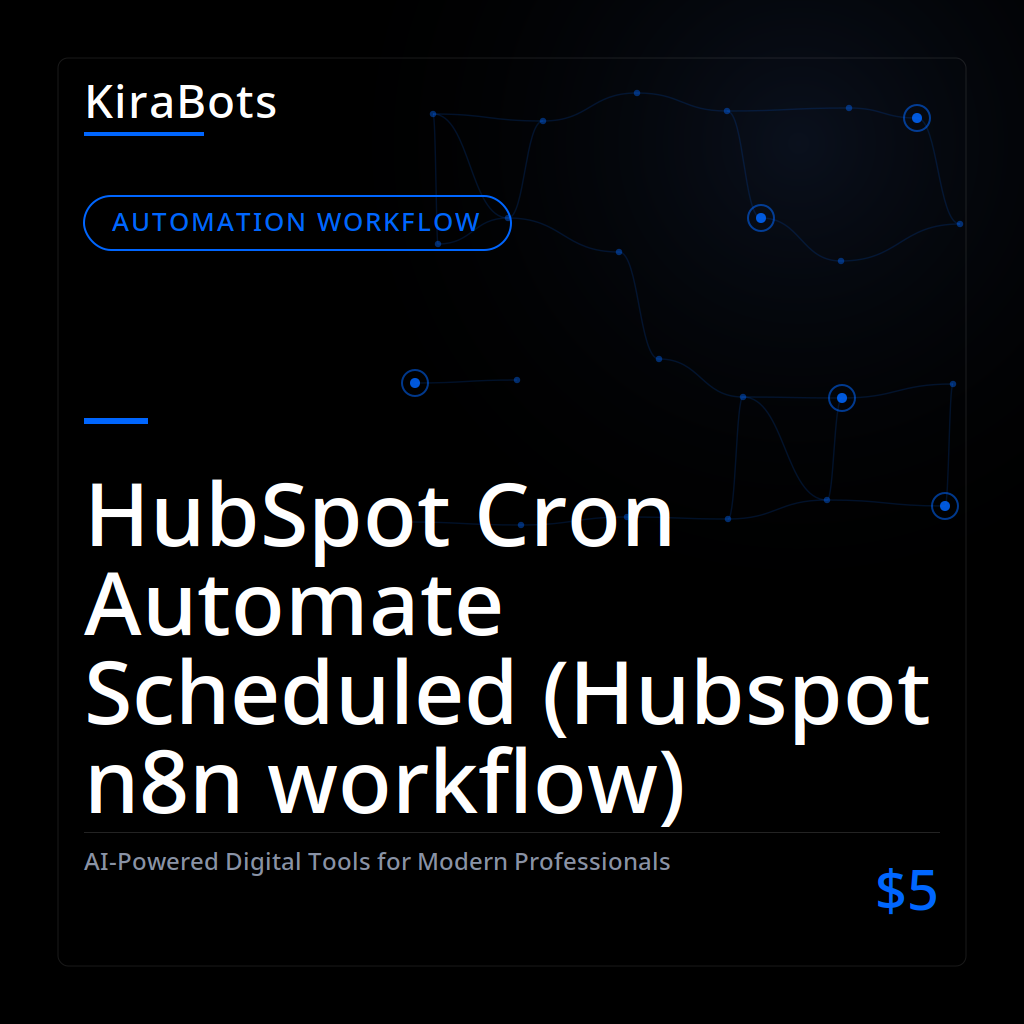 HubSpot Cron Automate Scheduled (Hubspot n8n workflow)