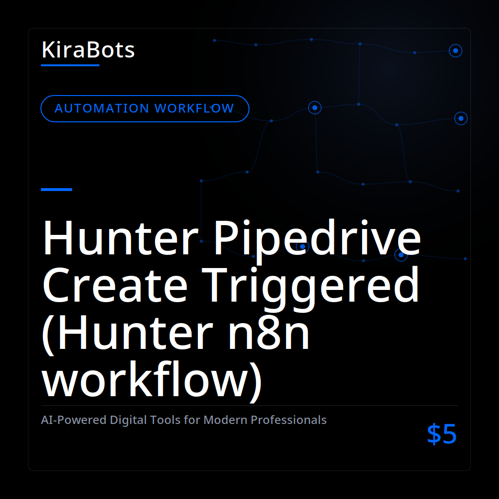 Hunter Pipedrive Create Triggered (Hunter n8n workflow)