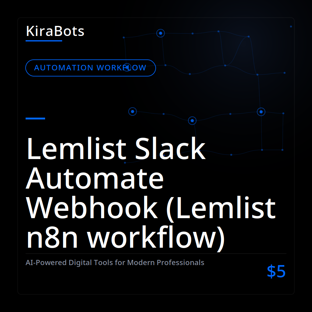 Lemlist Slack Automate Webhook (Lemlist n8n workflow)