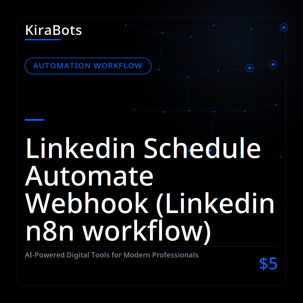 Linkedin Schedule Automate Webhook (Linkedin n8n workflow)