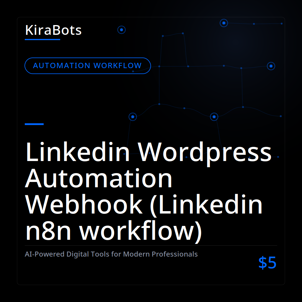 Linkedin Wordpress Automation Webhook (Linkedin n8n workflow)