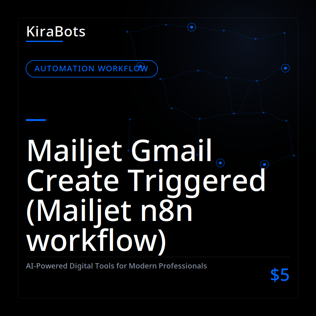 Mailjet Gmail Create Triggered (Mailjet n8n workflow)